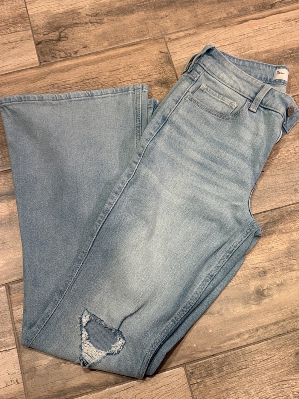 Hollister high rise flare Light Blue Distressed Women's Jeans